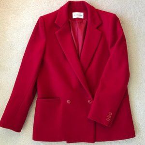 Red wool blazer